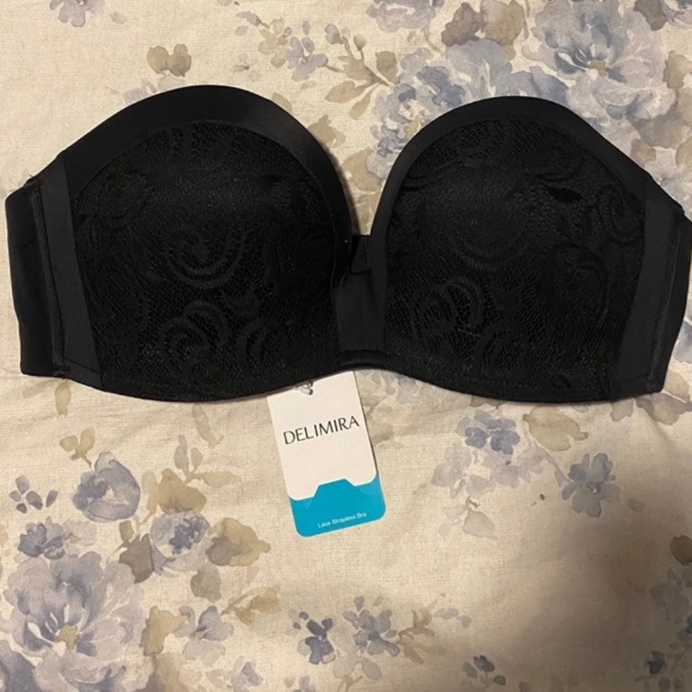 DELIMIRA Strapless Bra - 40B - Black